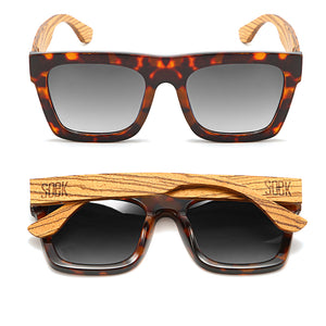 ROCCO TORT l Black Polarised Lens l Walnut Arms - SOEK Sunglasses South Africa