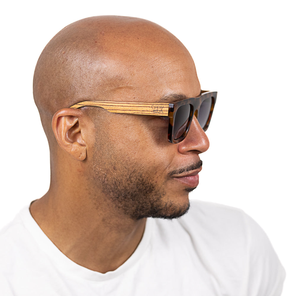 ROCCO TORT l Black Polarised Lens l Walnut Arms - SOEK Sunglasses South Africa