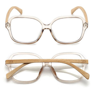 Buy Online Fashion Sustainable SCARLETT CHAMPAGNE - Sustainable Blue Light Blocking Wooden Magnifying Reader   - wholesale -  (GST incl ) RRP 69.99 with Exceptional Comfort - Soek